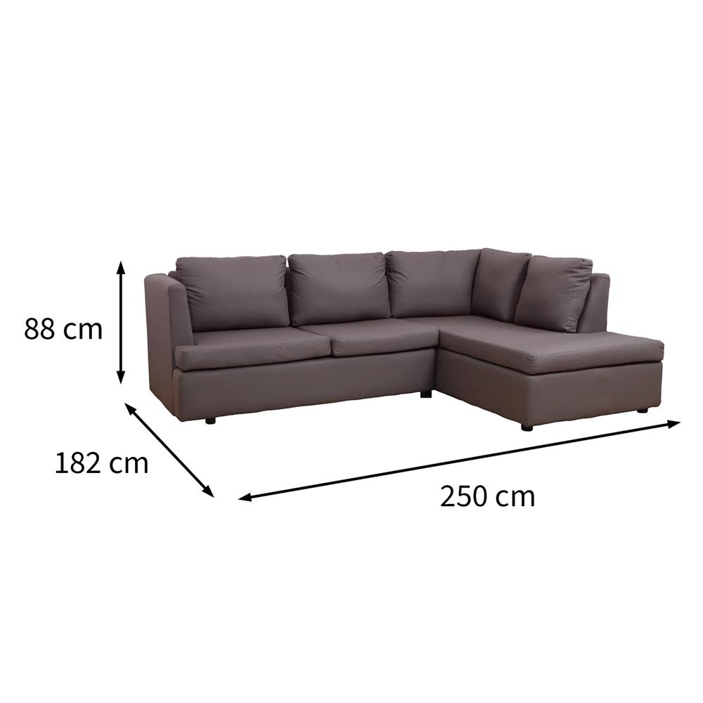 โซฟาเข้ามุมขวา FURDINI LAUREN สีเทา