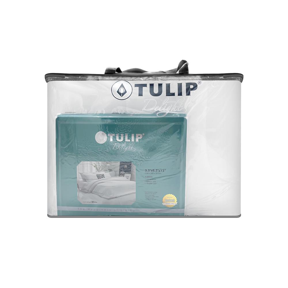 ชุดผ้าปูที่นอน 3.5 ฟุต (ชุด 4 ชิ้น) TULIP DELIGHT 60268-DLWHITE