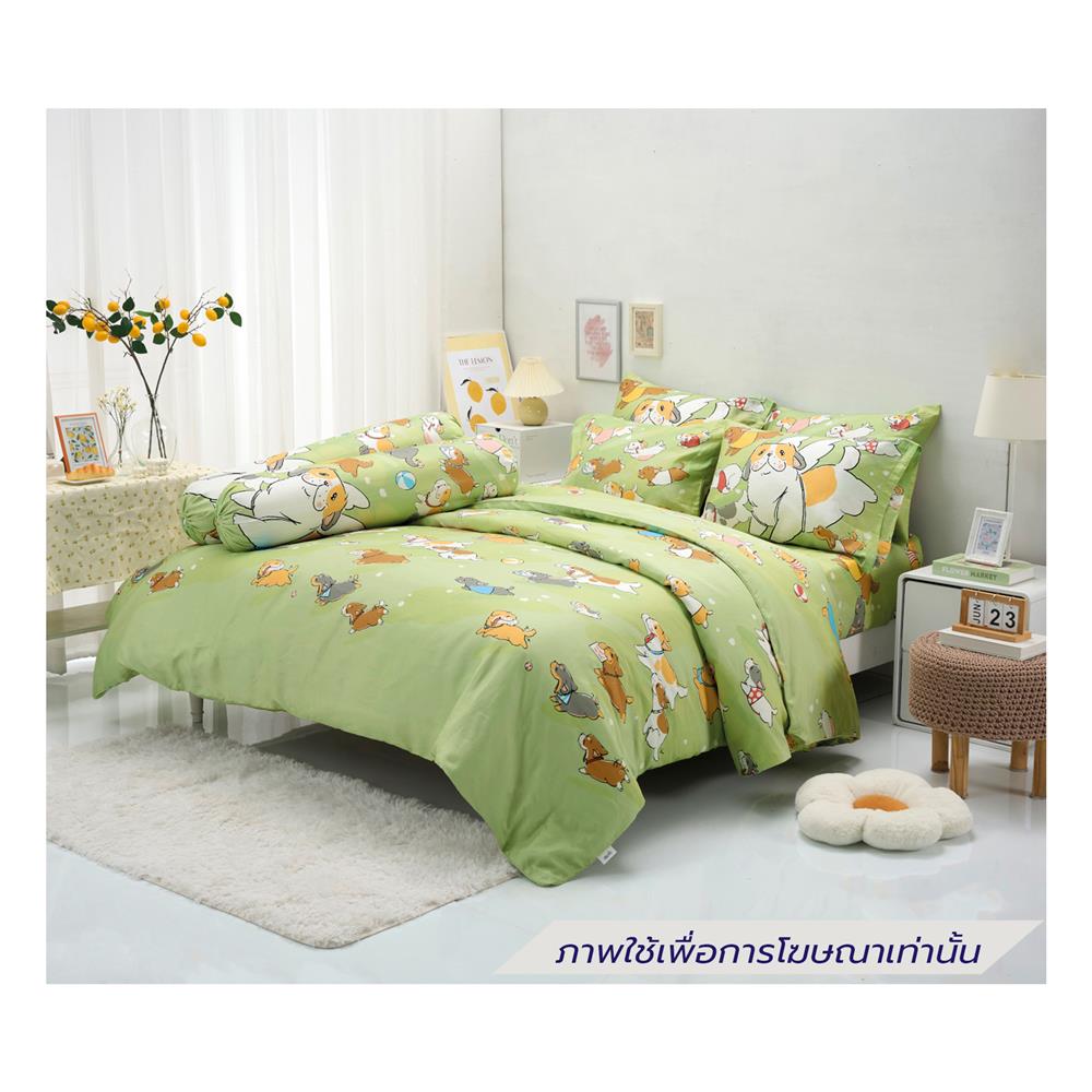 ชุดผ้าปูที่นอน 5 ฟุต (ชุด 6 ชิ้น) TULIP หมาจ๋า 02113-MJC003
