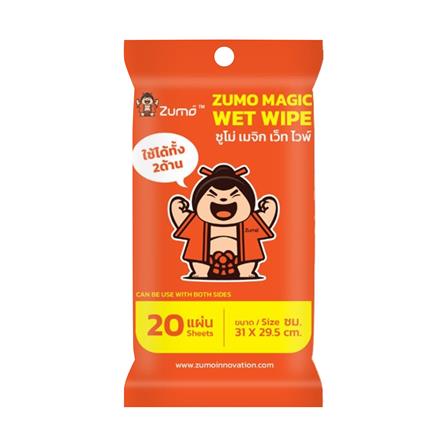 ผ้าเช็ดทำความสะอาดแบบเปียก ZUMO ZM34 20 แผ่น_0