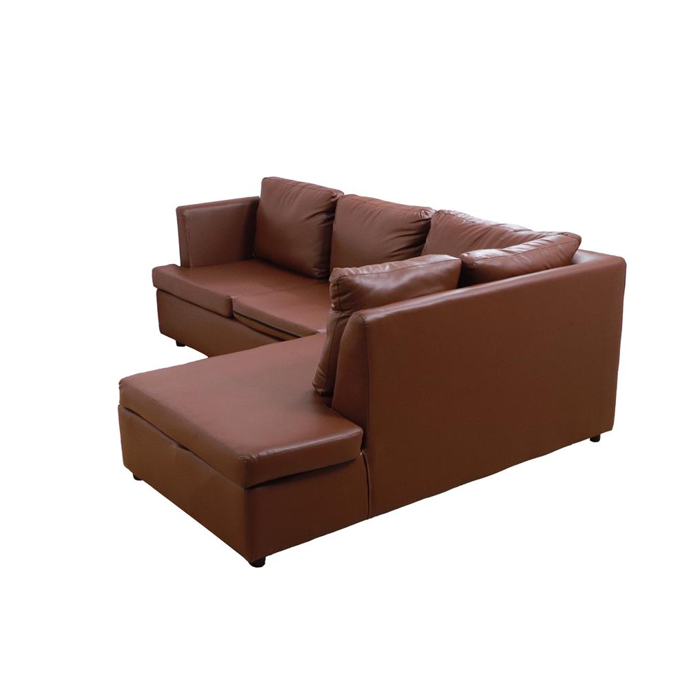 โซฟาเข้ามุมขวา FURDINI LAUREN สีน้ำตาลเข้ม