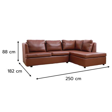 โซฟาเข้ามุมขวา FURDINI LAUREN สีน้ำตาลเข้ม_9