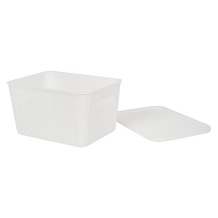 กล่องจัดเก็บผ้ามีฝา PLIM ZAYLEE SIZE S สีขาว_4