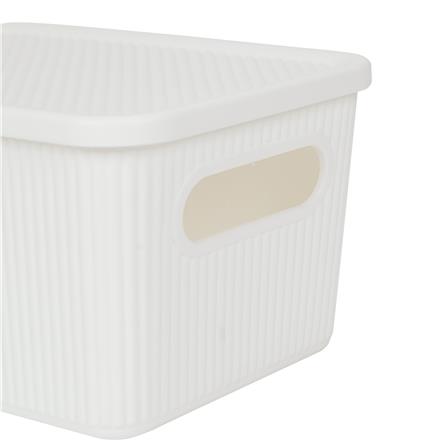 กล่องจัดเก็บผ้ามีฝา PLIM ZAYLEE SIZE S สีขาว_5
