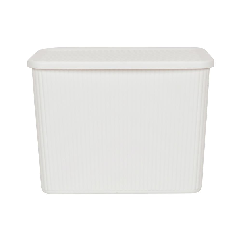 กล่องจัดเก็บผ้ามีฝา PLIM ZAYLEE SIZE L สีขาว