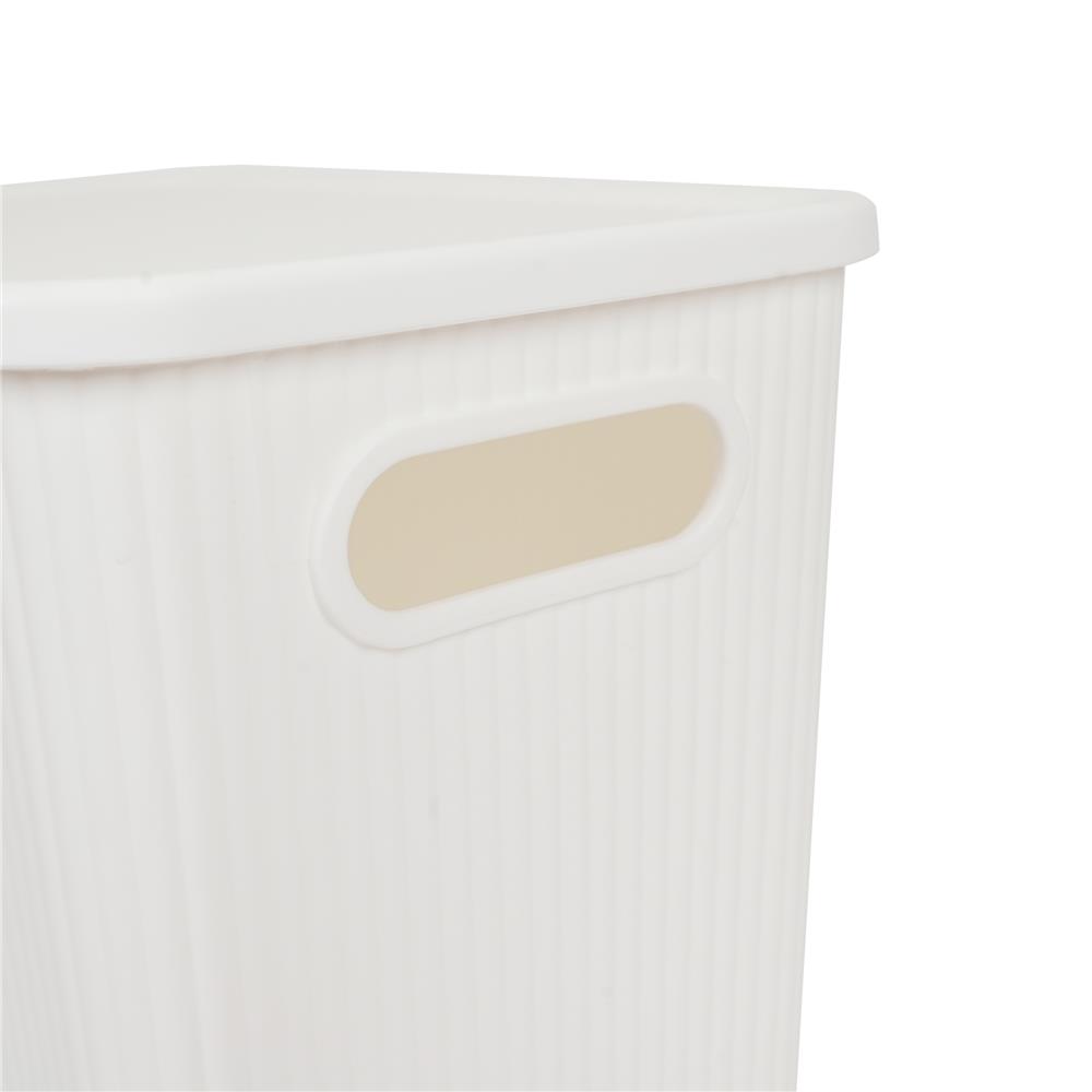 กล่องจัดเก็บผ้ามีฝา PLIM ZAYLEE SIZE L สีขาว