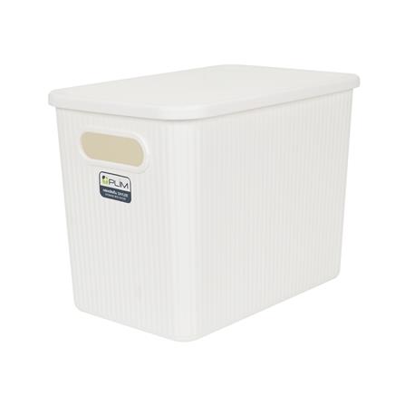 กล่องจัดเก็บผ้ามีฝา PLIM ZAYLEE SIZE L สีขาว_0