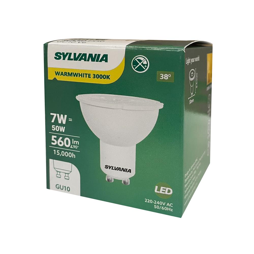 หลอด LED SYLVANIA MR16 7 วัตต์ WARM WHITE GU10