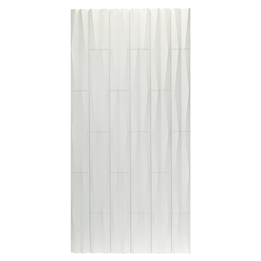 แผ่นตกแต่งผนัง PU 60x120 ซม. TARA BAMBOO WHITE