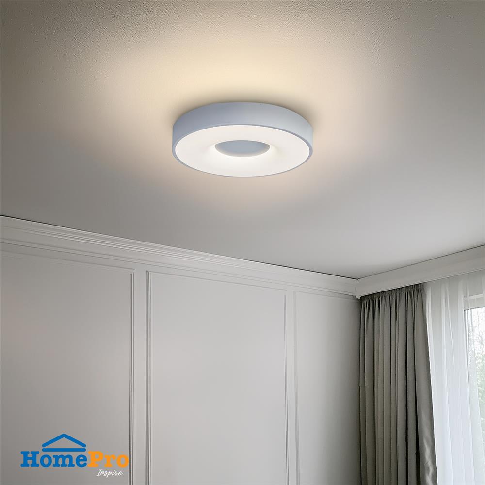 ไฟเพดาน LED CARINI COIN REMOTE 15 นิ้ว 40 วัตต์ DAYLIGHT/COOL WHITE/WARM WHITE สีขาว