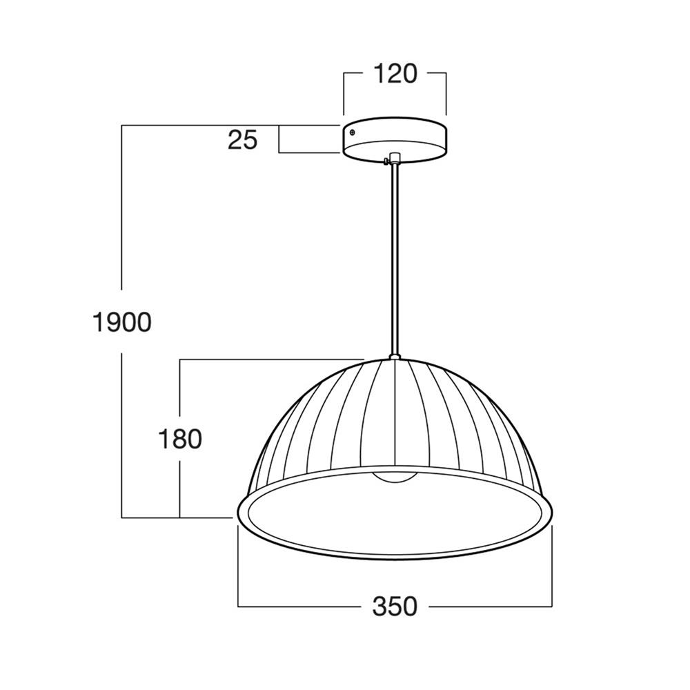 ไฟช่อ L&E 01-03152 สีดำ/ขาว 1 หัว