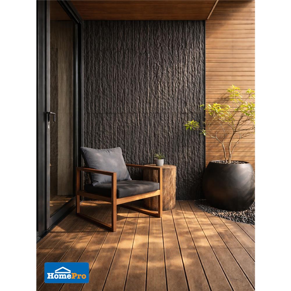 แผ่นตกแต่งผนัง PU 60x120 ซม. TARA LAVA STONE BLACK