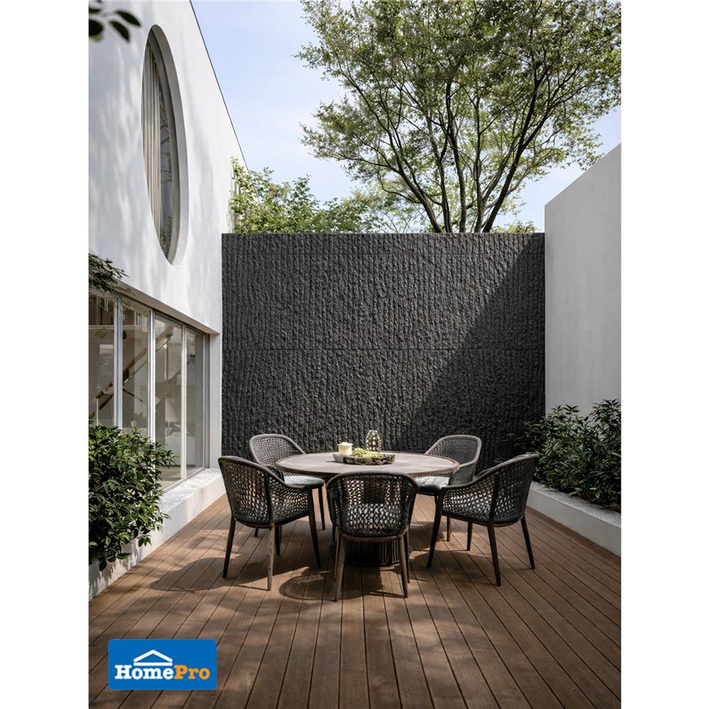 แผ่นตกแต่งผนัง PU 60x120 ซม. TARA LAVA STONE BLACK