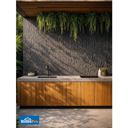 แผ่นตกแต่งผนัง PU 60x120 ซม. TARA LAVA STONE BLACK_5