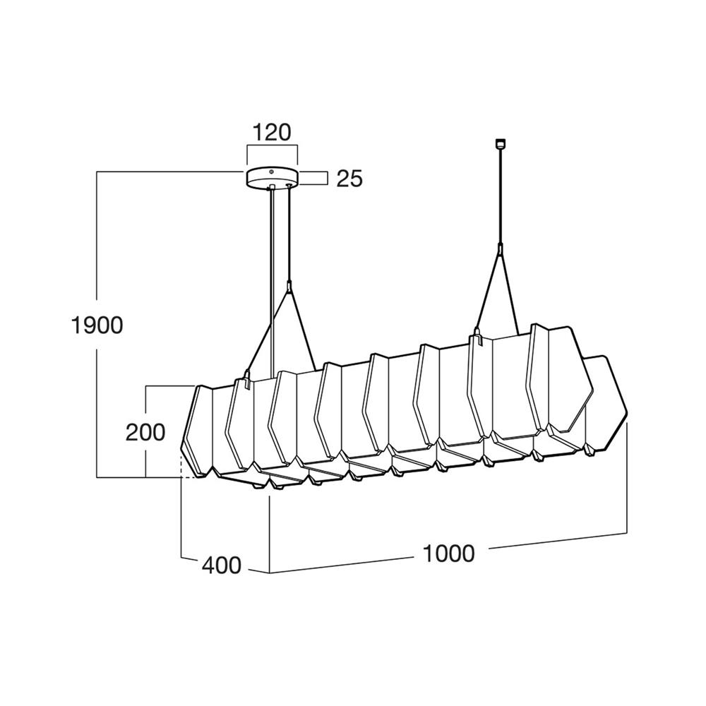 ไฟช่อ L&E 01-03156 สีดำ 1 หัว