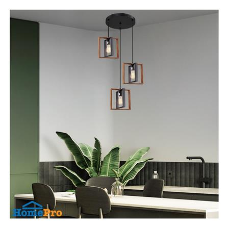 ไฟช่อ NEOLIGHT 505-3BK-WD สีดำ/น้ำตาล 3 หัว_3