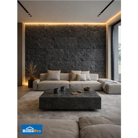 แผ่นตกแต่งผนัง PU 60x120 ซม. TARA ROCK STONE BLACK_7
