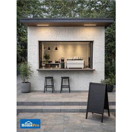 แผ่นตกแต่งผนัง PU 60x120 ซม. TARA LAVA STONE WHITE_7