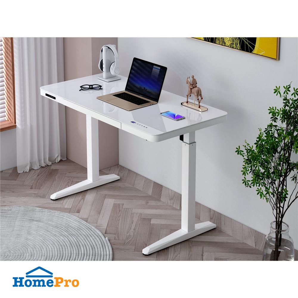 โต๊ะปรับระดับไฟฟ้า FURDINI NOVEL LT-205F 120 ซม. สีขาว