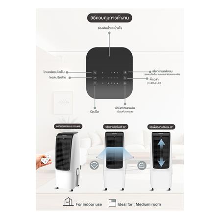 พัดลมไอเย็น MAZUMA AIRCOOL-20L สีขาว/ดำ_4