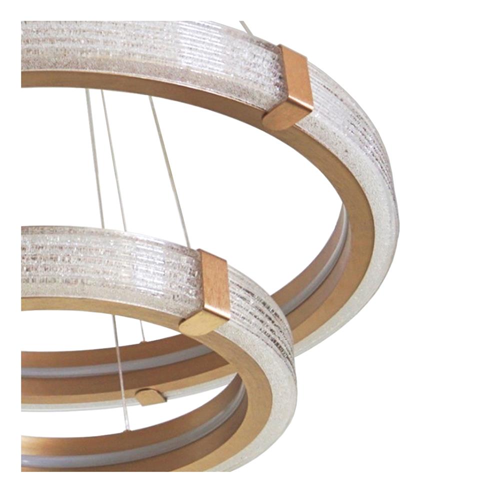 ไฟช่อ LED NEOLIGHT 1084-600+400 60 วัตต์ COOL WHITE สีทอง/ใส 2 หัว