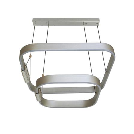 ไฟช่อ LED NEOLIGHT 1088-600+400 60 วัตต์ COOL WHITE สีใส/เงิน 2 หัว_0