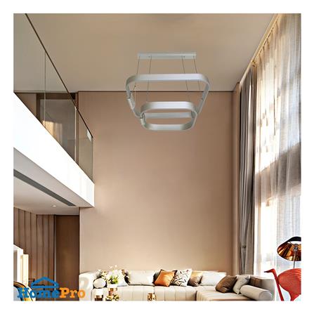 ไฟช่อ LED NEOLIGHT 1088-600+400 60 วัตต์ COOL WHITE สีใส/เงิน 2 หัว_2