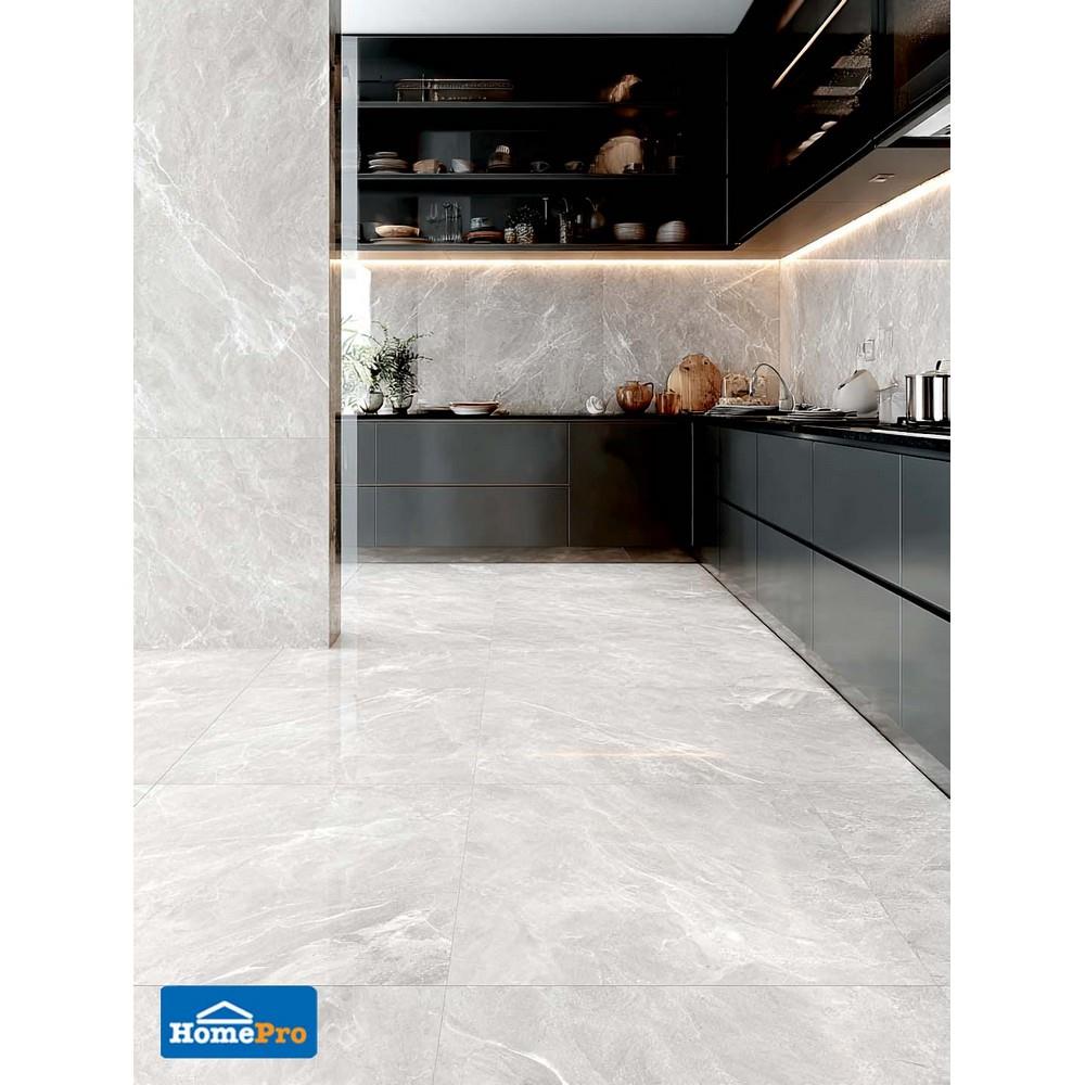 กระเบื้องพื้นพอร์ซเลน 60x60 ซม. TARA บูก้า เกรย์ A 1.44 ตร.ม.