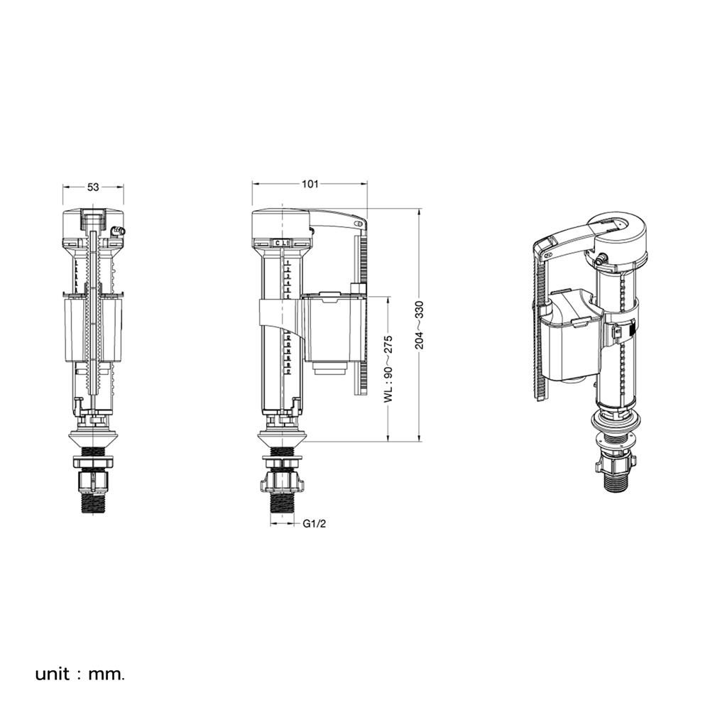 วาล์วน้ำเข้า HAFELE 495.61.960