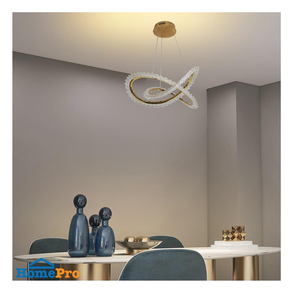 ไฟช่อ LED NEOLIGHT 1083-500 30 วัตต์ COOL WHITE สีทอง/ใส 1 หัว