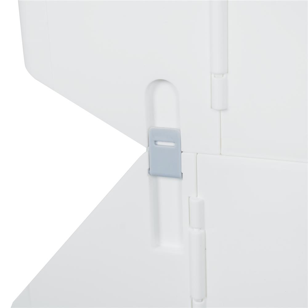 ตะกร้าผ้าเหลี่ยมมีล้อ 3 ชั้น PLIM TESSA สีขาว