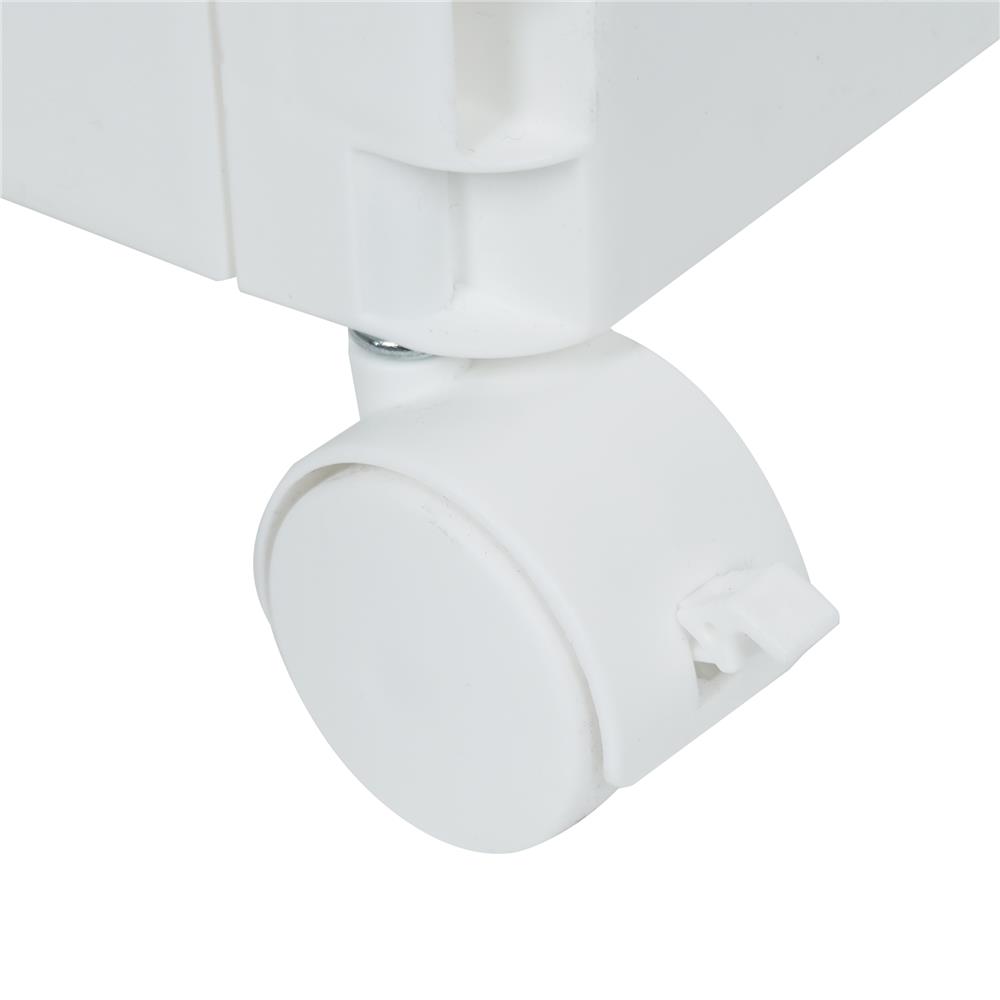 ตะกร้าผ้าเหลี่ยมมีล้อ 3 ชั้น PLIM TESSA สีขาว