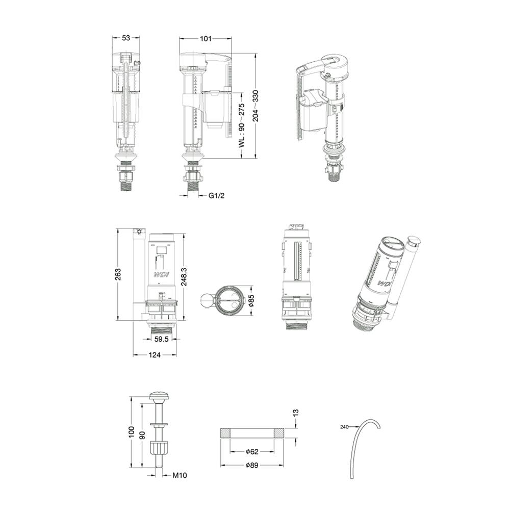 วาล์วครบชุด HAFELE 495.61.966