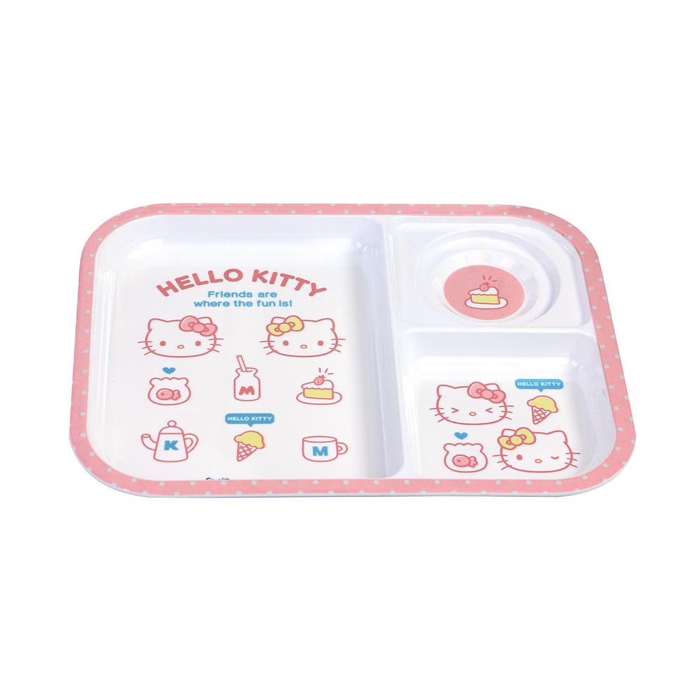 ถาดหลุมเมลามีน 10.5 นิ้ว SUPERWARE KITTY POP FACE