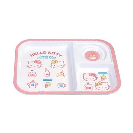 ถาดหลุมเมลามีน 10.5 นิ้ว SUPERWARE KITTY POP FACE_1