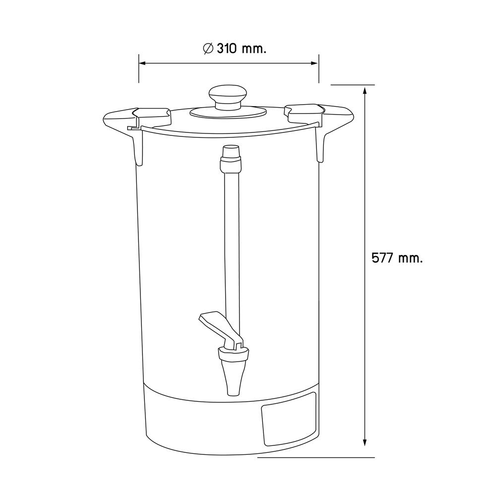 หม้อต้มน้ำไฟฟ้า LUCKY FLAME EWB-2625D 25 ลิตร