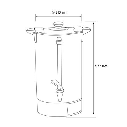 หม้อต้มน้ำไฟฟ้า LUCKY FLAME EWB-2625D 25 ลิตร_6