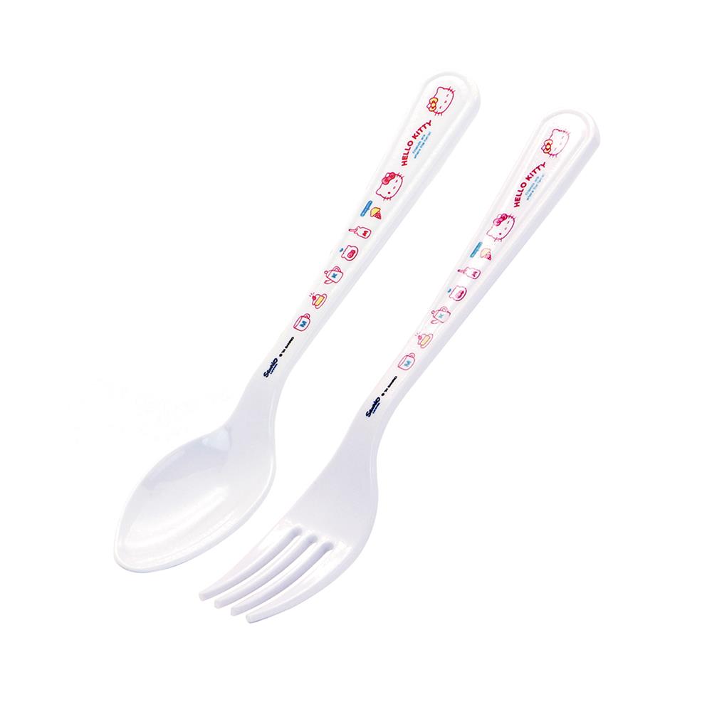 ชุดช้อนส้อมเมลามีน SUPERWARE KITTY POP FACE (ชุด 2 ชิ้น)