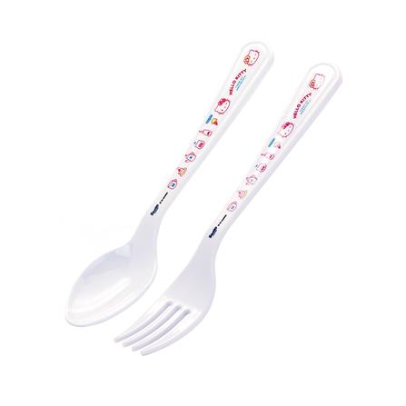 ชุดช้อนส้อมเมลามีน SUPERWARE KITTY POP FACE (ชุด 2 ชิ้น)_1