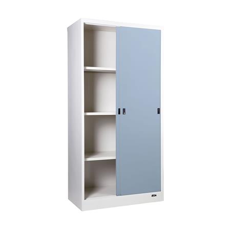 ตู้เหล็กสูงบานเลื่อนทึบ KOL KOD-17 G3 สีเทาอ่อน_2