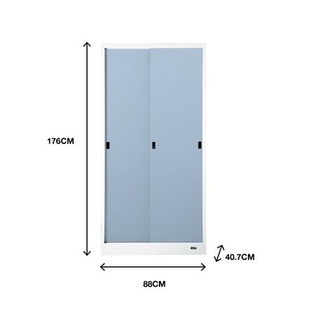 ตู้เหล็กสูงบานเลื่อนทึบ KOL KOD-17 G3 สีเทาอ่อน_4