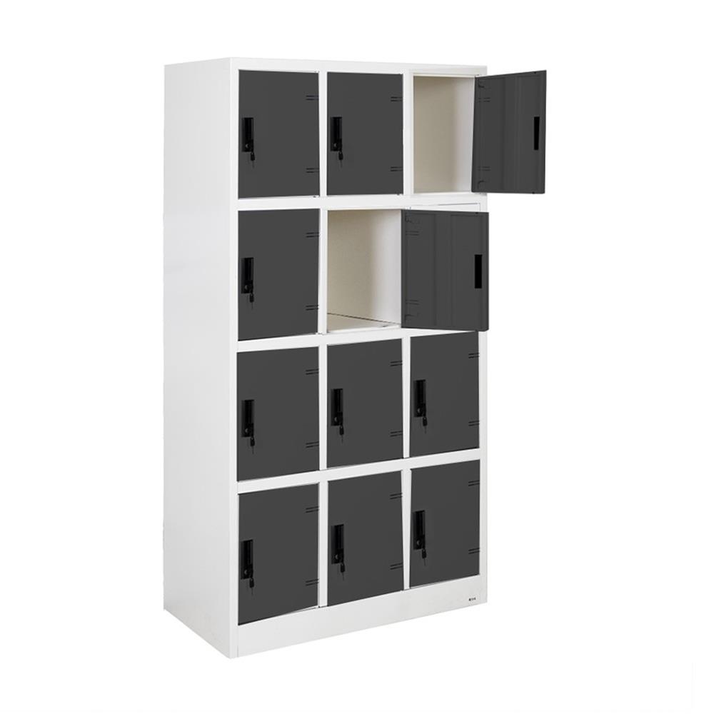 ตู้ล็อกเกอร์ 12 ประตู KOL KK-12 สีเทาเข้ม