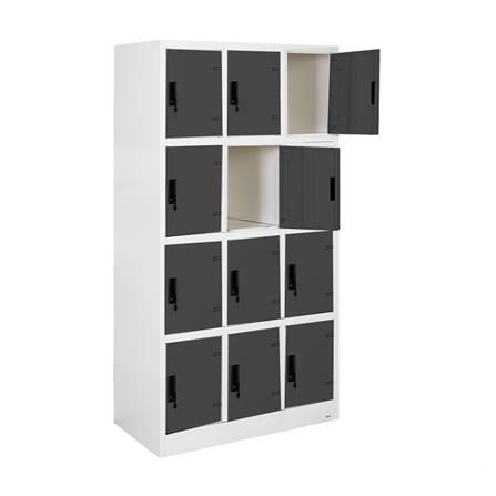 ตู้ล็อกเกอร์ 12 ประตู KOL KK-12 สีเทาเข้ม_2