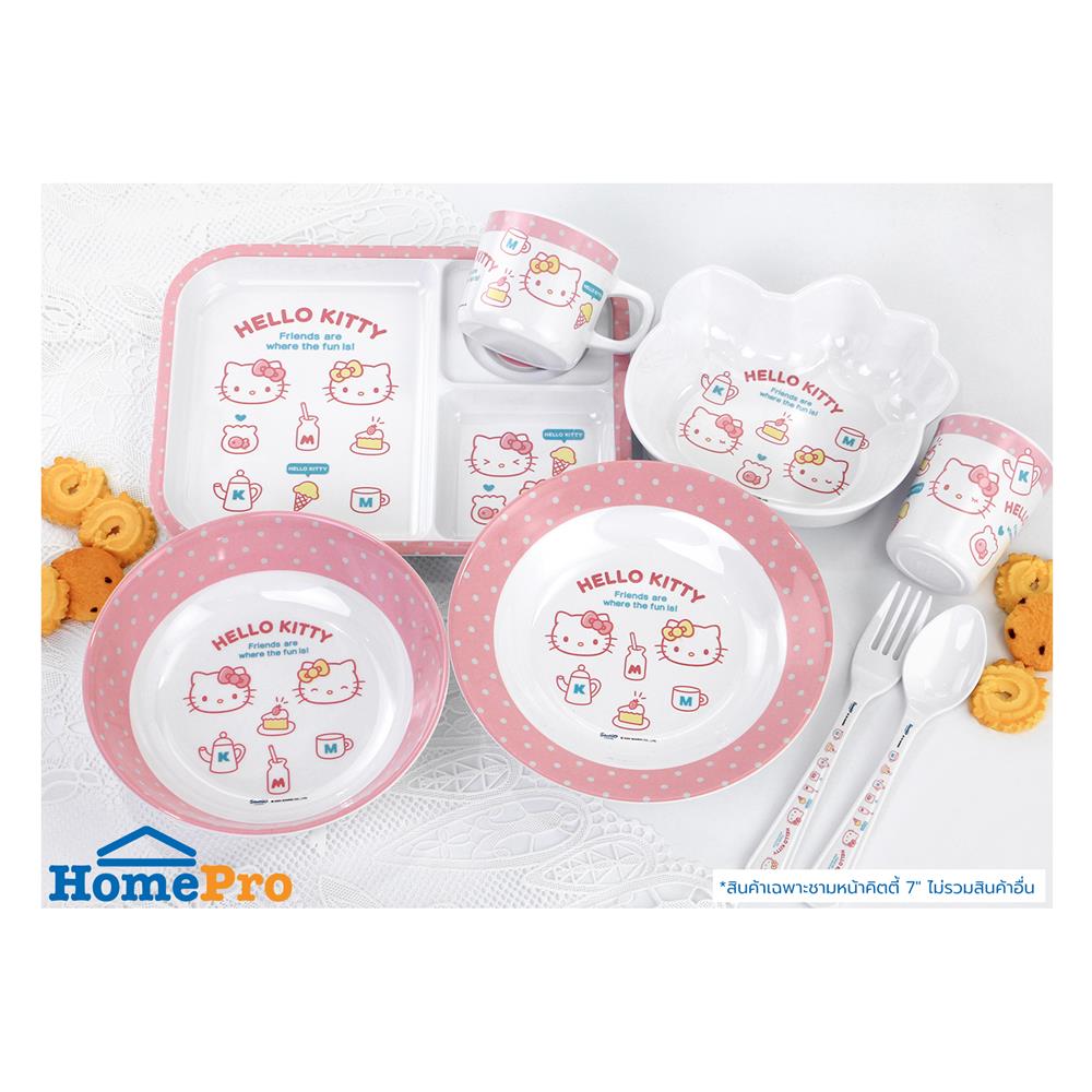 ชามหน้าคิตตี้เมลามีน 7 นิ้ว SUPERWARE KITTY POP FACE