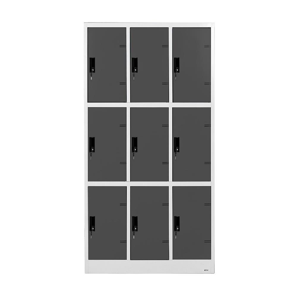 ตู้ล็อกเกอร์ 9 ประตู KOL KK-09 สีเทาเข้ม