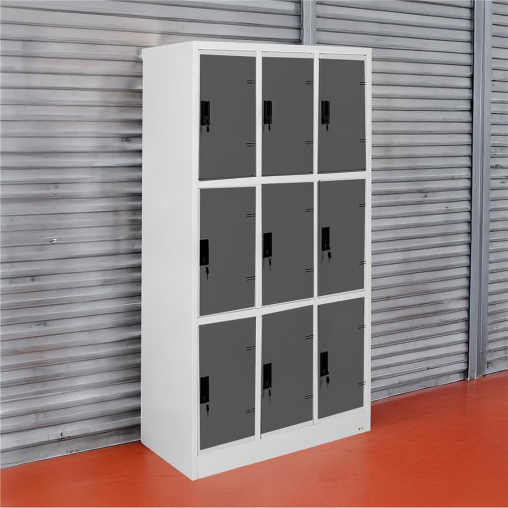 ตู้ล็อกเกอร์ 9 ประตู KOL KK-09 สีเทาเข้ม