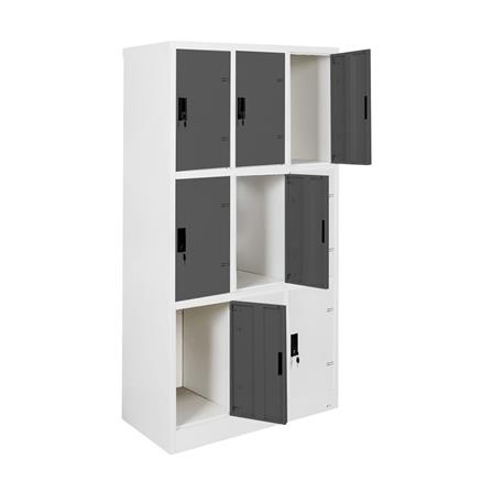 ตู้ล็อกเกอร์ 9 ประตู KOL KK-09 สีเทาเข้ม_2