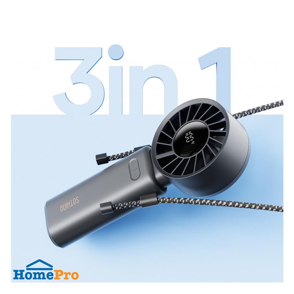 พัดลมพกพา 2.5 นิ้ว SOTHING HANDHELD ENGINE Z สีเทา