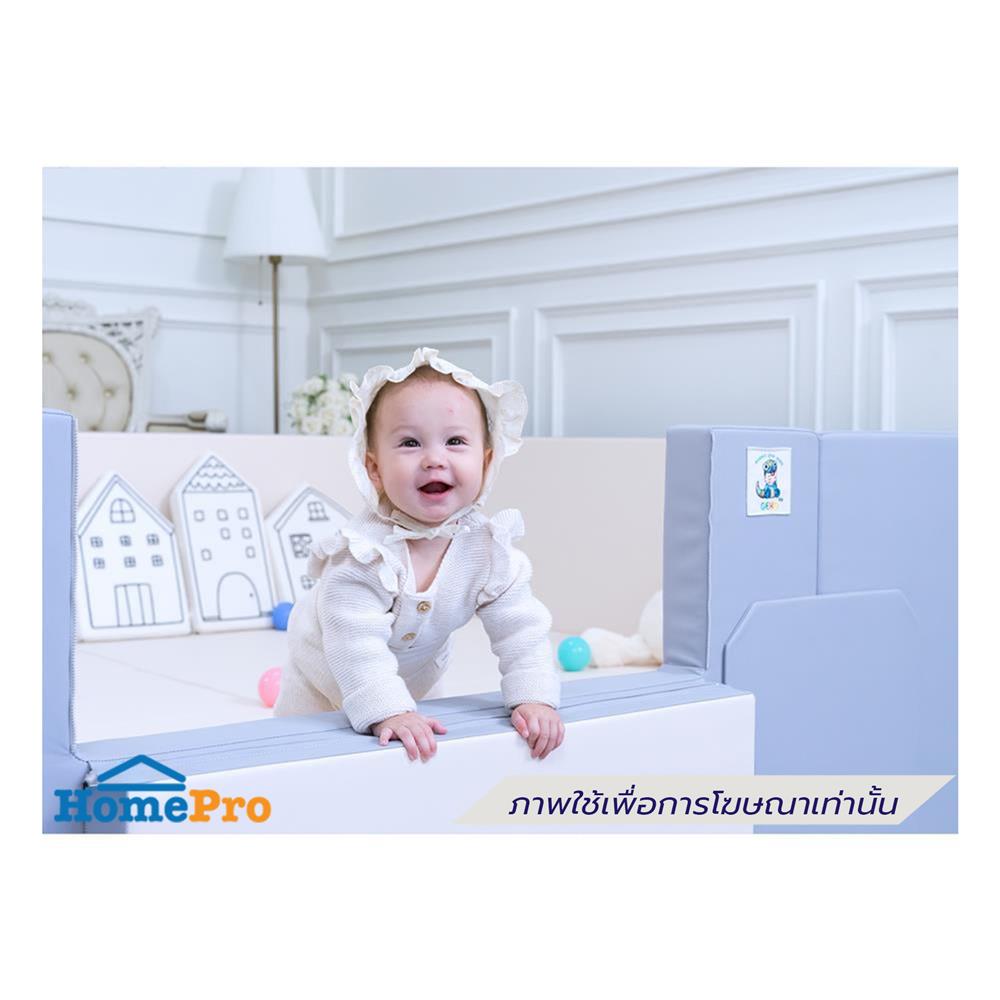 คอกกั้นเด็ก GEKO CLASSY SILICONE 6 ฟุต สี GRAY-WHITE