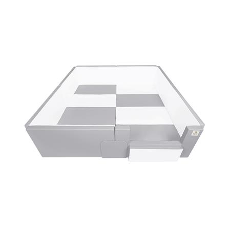 คอกกั้นเด็ก GEKO CLASSY SILICONE 6 ฟุต สี GRAY-WHITE_0